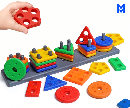 MM ShapeStack Montessori Shape Sort - Stack Toy