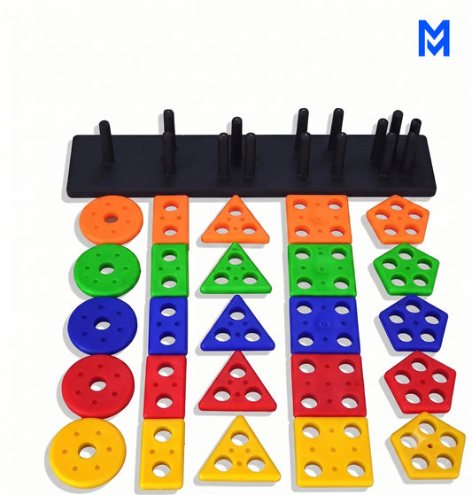 MM ShapeStack Montessori Shape Sort - Stack Toy